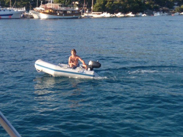 Pepijn in de boot