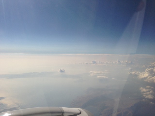 In de wolken