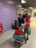 Geland, nu de rest van de bagage