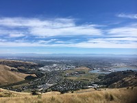 Blik op Christchurch vanaf Mount Pleasant