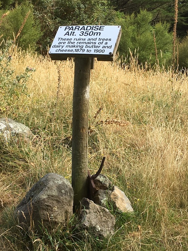 Hier stond vroeger een kaasboerderij, weinig meer van te zien.