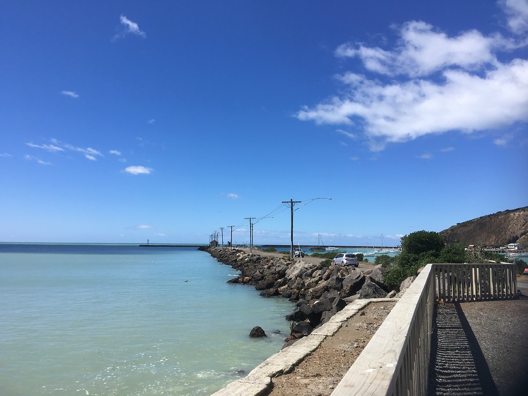 Begin van de baai