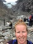 Selfie voor de Franz Josef gletsjer