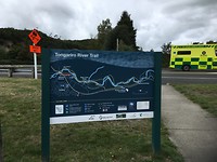 Tongariro River Track (en de ambu passeerde toevallig net op dat moment😊)