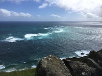 Hier ontmoeten de Tasman Sea en de Pacific Ocean elkaar