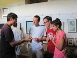 Wine tasting met Mark, Alice. Uitleg door Richard Parker