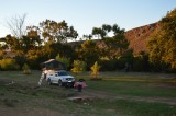 In ons eentje op de camping vlak voor de Baviaanskloof