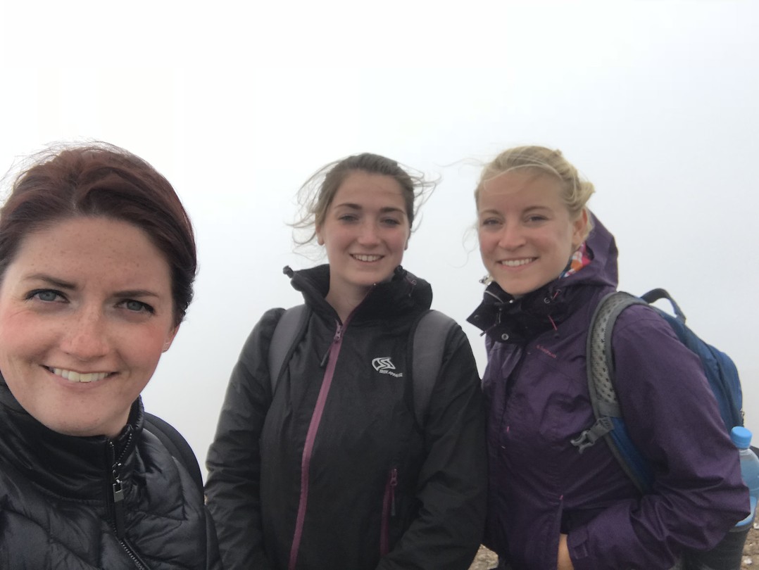 Op de top, in de wolken