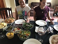 Etentje bij de familie van Simone in Strahan