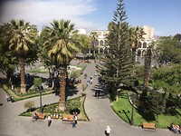 Plaza de Armas vanaf een dakterras