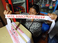 Voorbereiding voor de wedstrijd Colombia-Peru