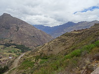 Uitzicht Inca ruine pisac