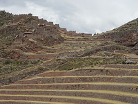 Terrassen Inca ruine pisac