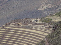 Uitzicht Inca ruine pisac