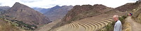 Uitzicht Inca ruine pisac