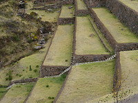 Ingenieuze terrassen Inca ruine pisac