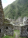 Inca trail, inca ruïne winawayna