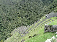 Inca trail, inca ruïne winawayna