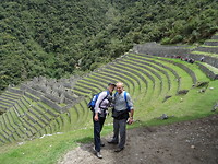 Inca trail, inca ruïne winawayna