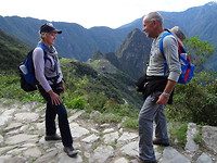 Machu picchu op de achtergrond