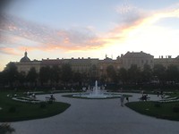 Sunset in het park