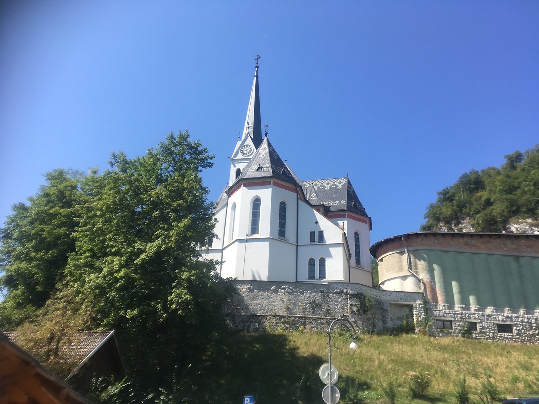 Kerkje van het dorpje Bled