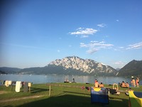 Uitzicht vanaf de caravan