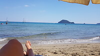 Lekker relax op t strand