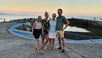 Met groepje van vorig jaa. Lenneke, Madeleine, ik en Marijn
