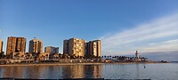 Zicht op de boulevard
