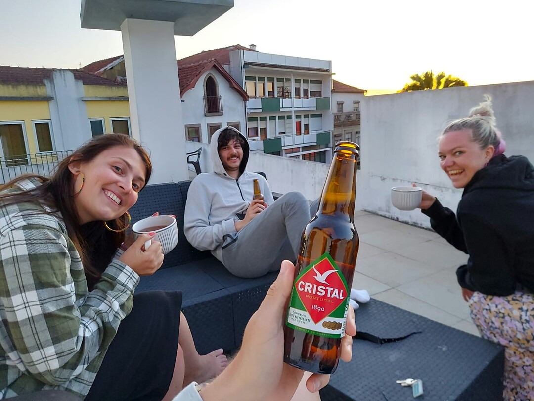 Drankjes op ons dakterras