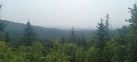 Uitzicht over Oslo, onder de laag smog