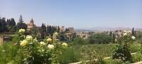Uitzicht op de Alhambra vanaf de Generalife