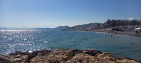 Malaga stad in de verte