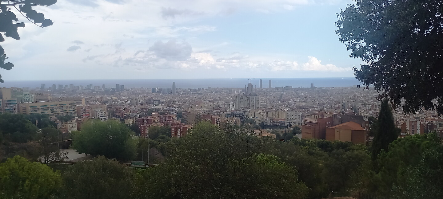 Uitzicht over noord/west Barcelona