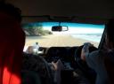 Over het strand crossen