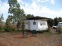 Onze caravan op de farmstay