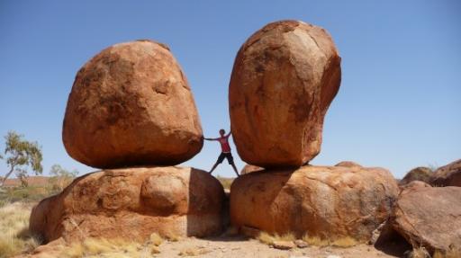 Devils Marbles in the middle of the desert!!