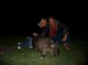 Samen met een wombat
