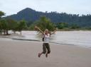 Laatste stukje van Laos... de berg is al Cambodja!