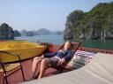 Relaxen op het dek