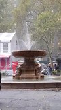 Een beetje sneeuw in Bryant Park