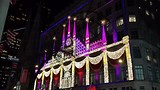 Lichtshow op de gevel van Saks fifth avenue