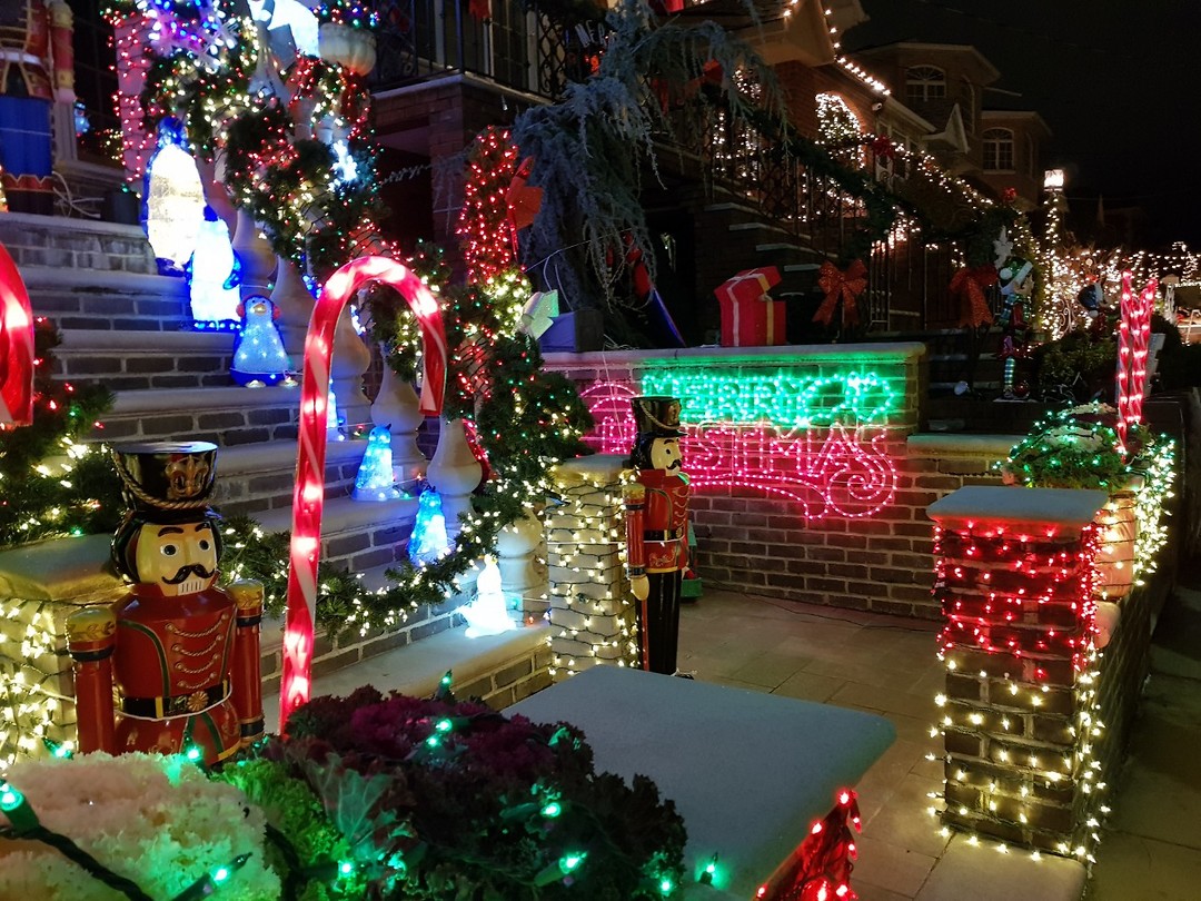 Kerst versieringen in Dyker Heights Brooklyn