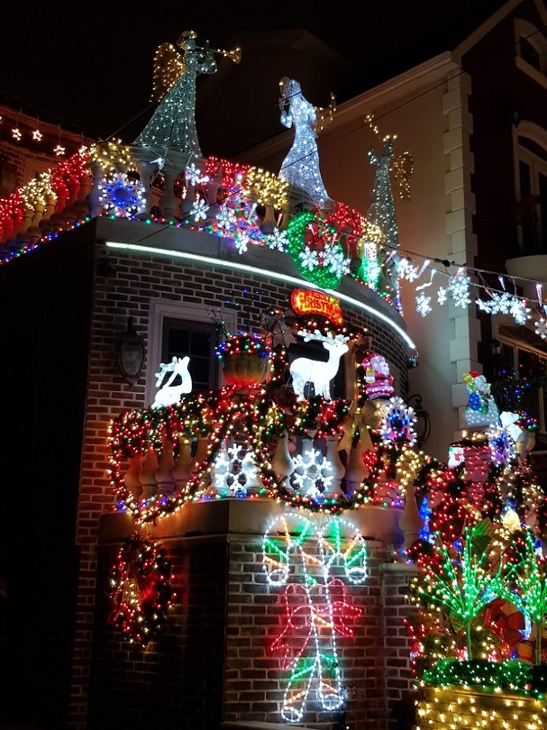 Kerst versieringen in Dyker Heights Brooklyn