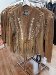 Suede jassen met fringe