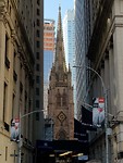 Trinity Church vanuit Wall Street gezien