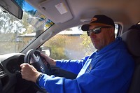 Stoere chauffeur