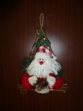 Kerstdecoratie op onze voordeur