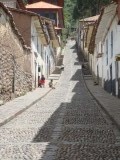 Jeps, dit zijn wij helemaal naar boven gewandeld! Goede oefening voor de Inca trail volgende week!
